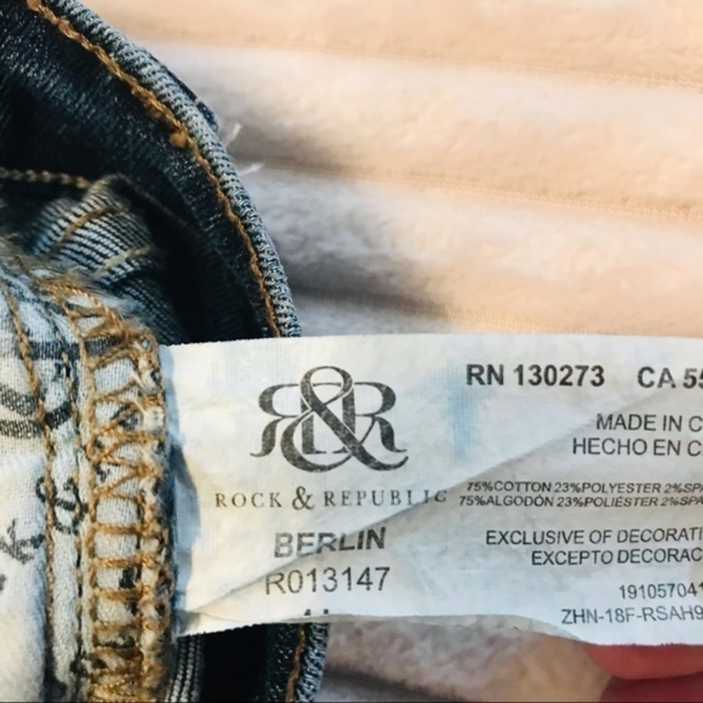 Rock & Republic Berlin Skinny Jeans Size 4 27 - Picture 8 of 8